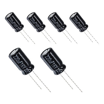6 x Aluminum Electrolytic Capacitor 220uF 16V 6.3x11.2mm FR Radial Panasonic – EEU-FR1C221